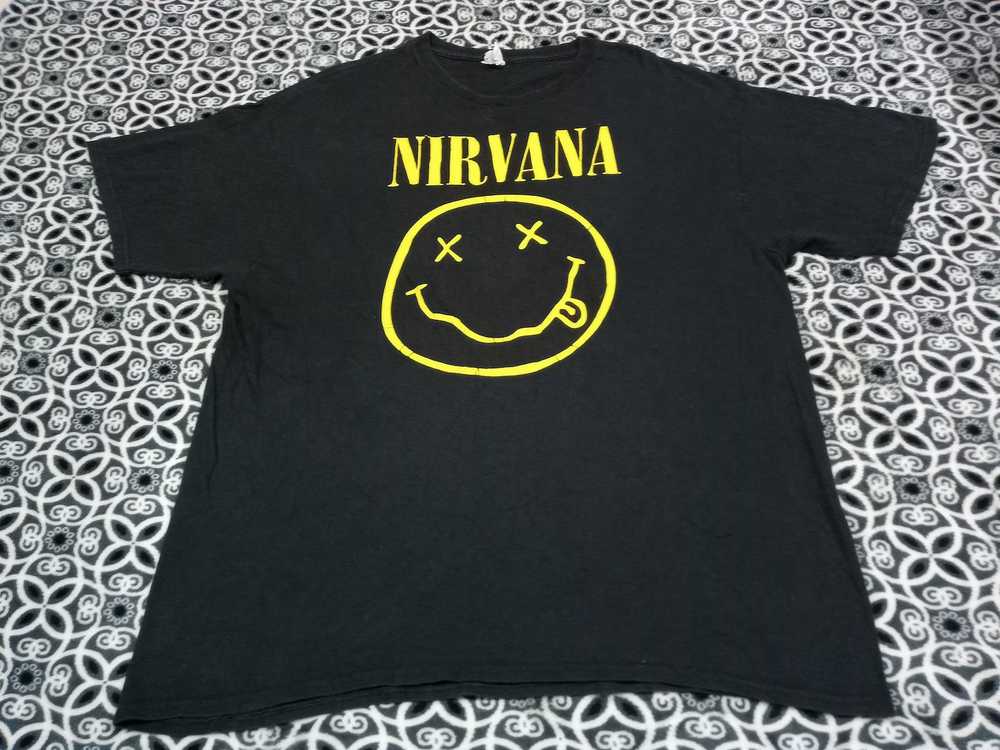 Band Tees × Vintage Nirvana smile logo band t shi… - image 3