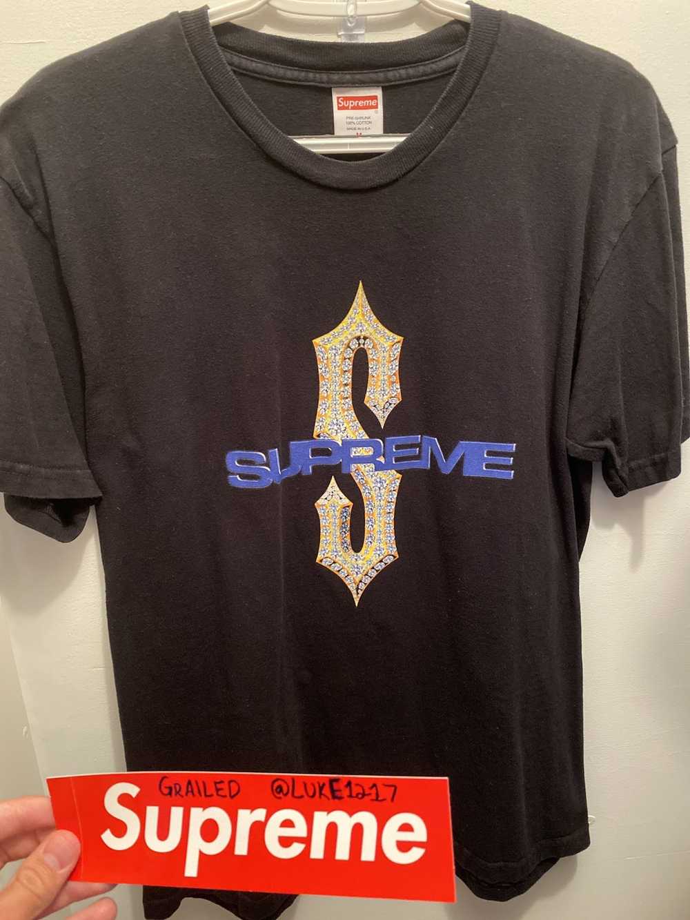 Supreme Supreme ss18 diamond tee black sz M - image 1