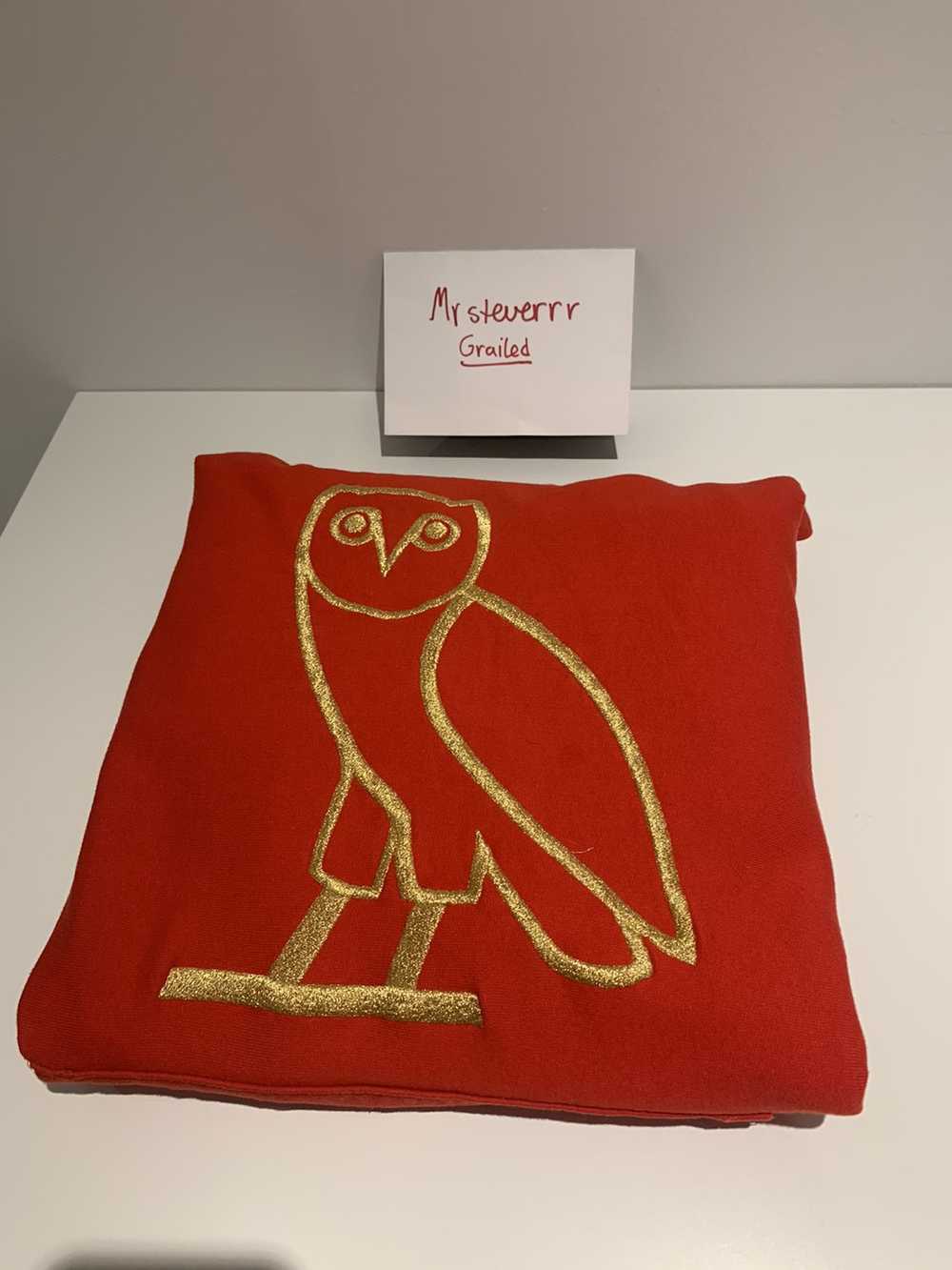 Octobers Very Own OVO Red OG Gold Owl Embroidered… - image 1