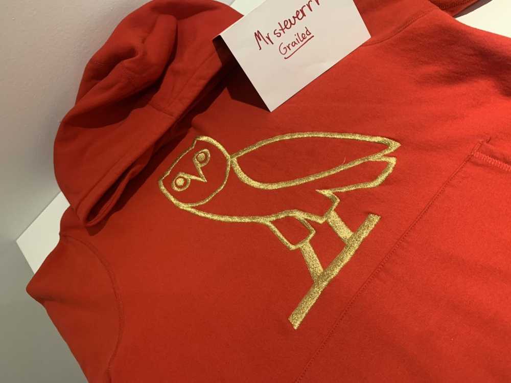 Octobers Very Own OVO Red OG Gold Owl Embroidered… - image 2