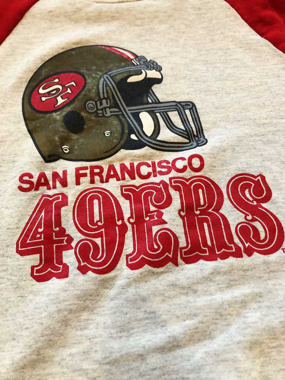 San Francisco 49ers: 1980's White Satin Reverse Spellout Proline Start –  National Vintage League Ltd.