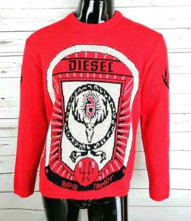 Diesel Vtg Diesel Knitwear Red Wool Sweater "Rapid