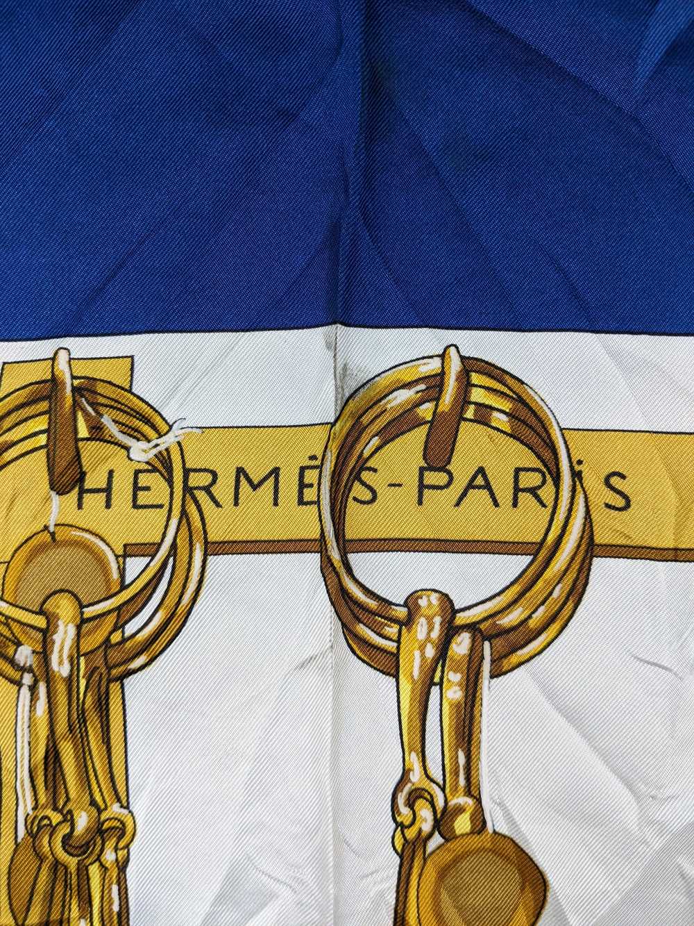 Vintage Hermes Mors & Fillets Silk Scarf - image 4