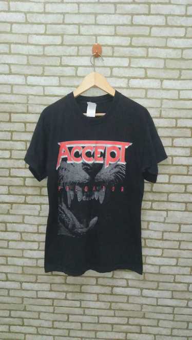 Hanes × Rock T Shirt × Vintage Vintage 96's Accep… - image 1