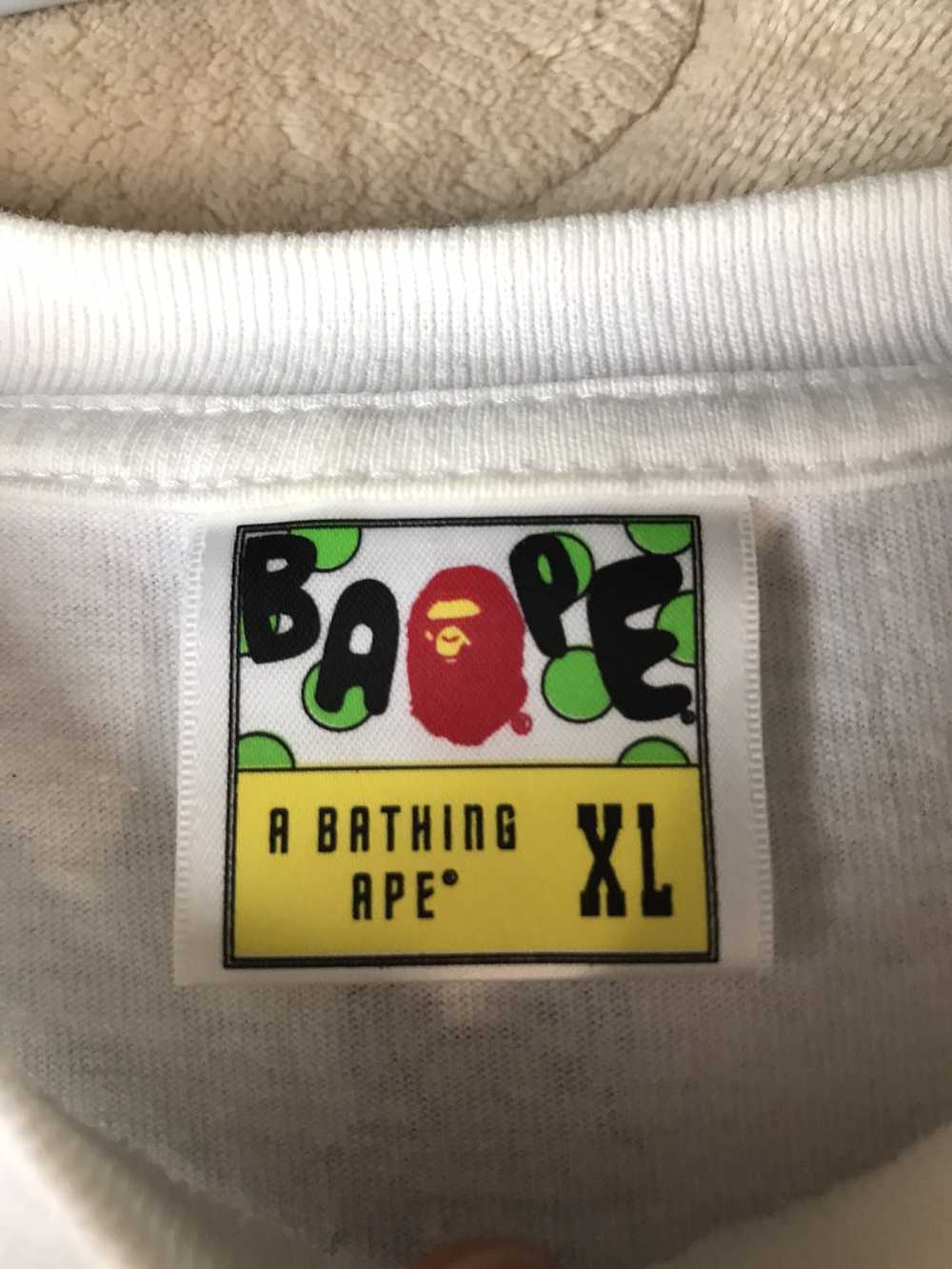 Bape Bape Slime Green College Logo Tee - image 3