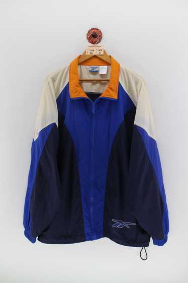 Reebok Spellout Logo Cuffed Leg Windpants Tracksuit Bottom Size S Unisex  Rare Vintage 00s Blue 