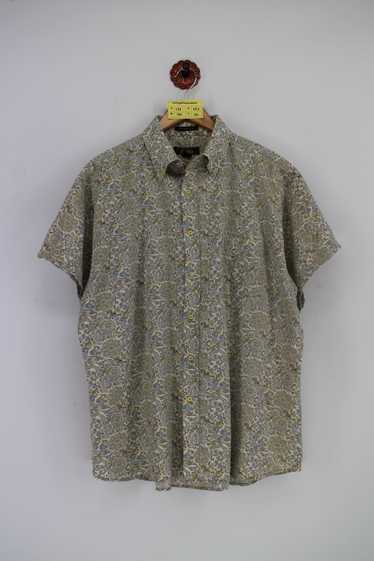 vintage mens batik cotton - Gem