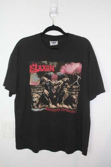 Band Tees × Streetwear × Vintage VTG Saxon 1998 Un