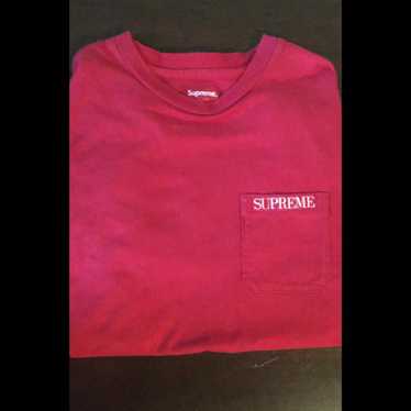 Supreme, Shirts, Supreme Embroidered Pocket Tshirt Red