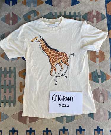 Hanes Vintage San Diego Zoo Giraffe Tshirt Hanes A