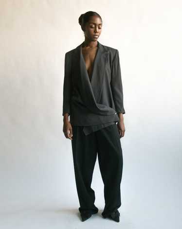 claude montana asymmetric wrap blazer