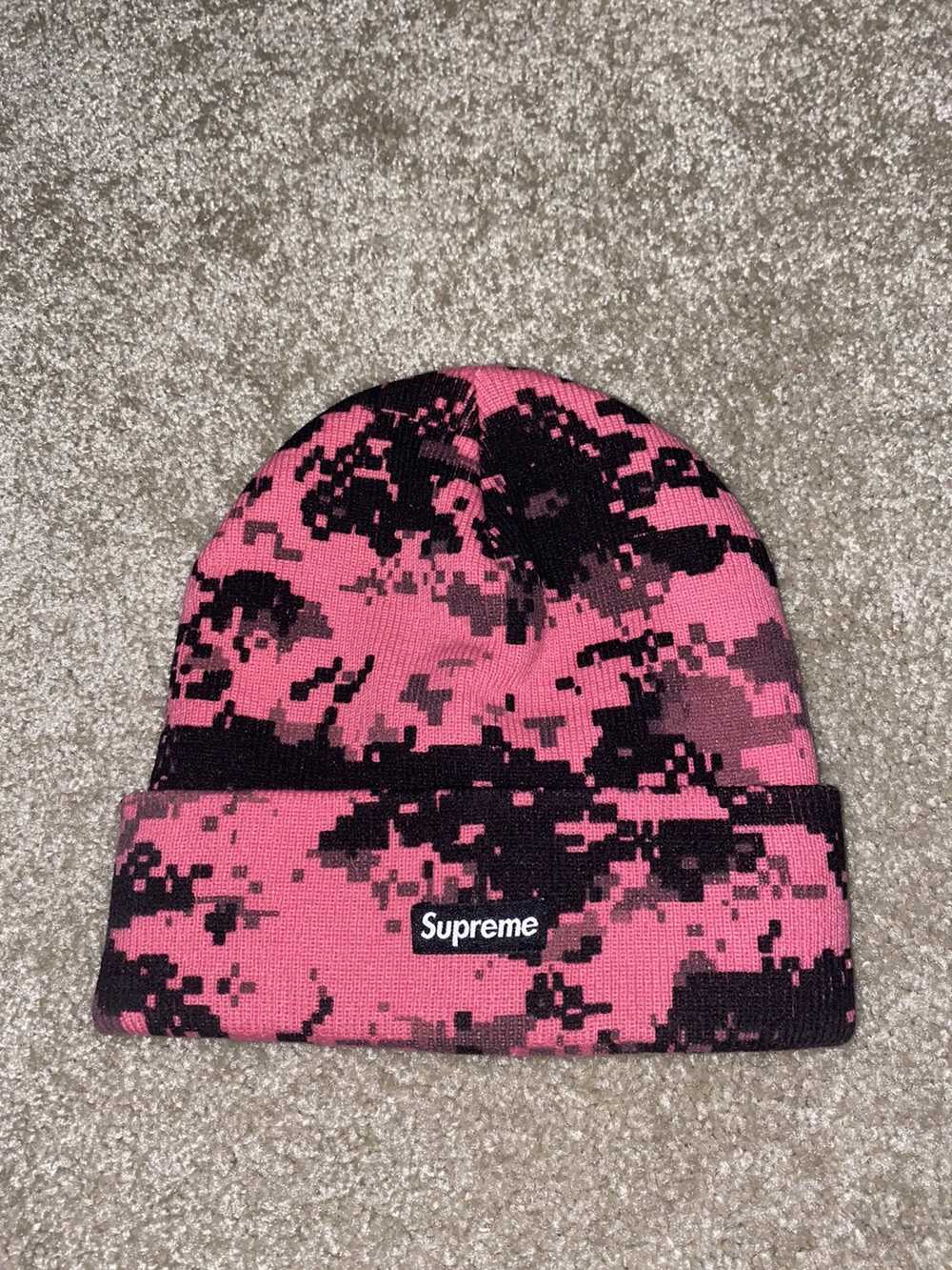 Beanie Supreme Military camouflage Used good, brown supreme louis vuitton  hoodie, hat, beanie, supreme png