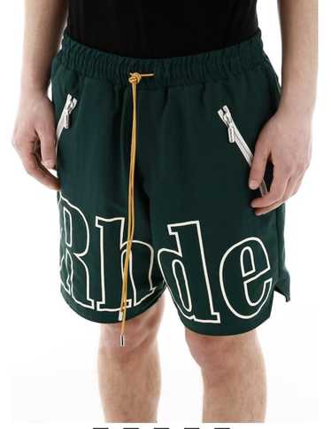 Rhude Green Track Shorts