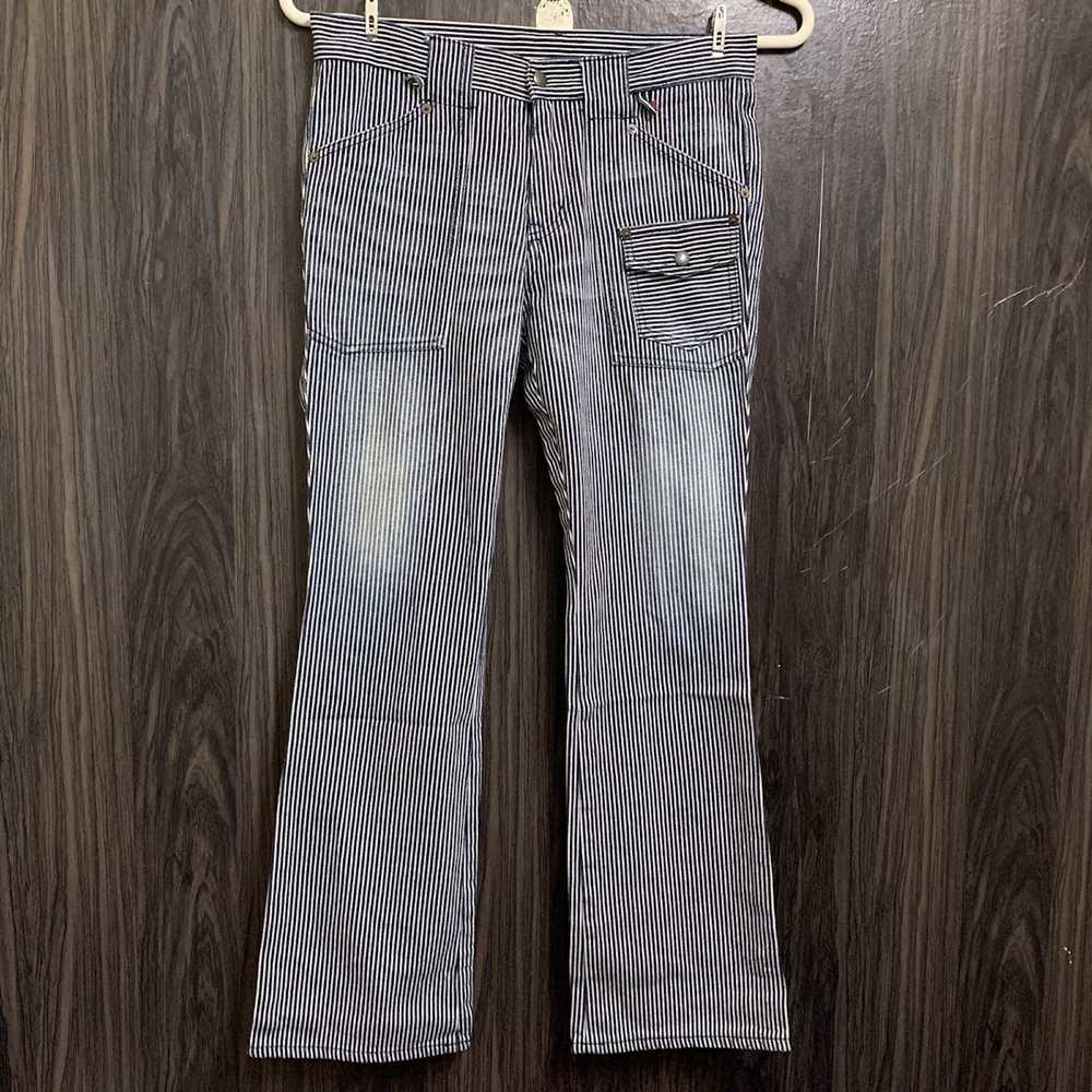 Japanese Brand ABAHOUSE Hickory Stripe Denim Pants - image 1