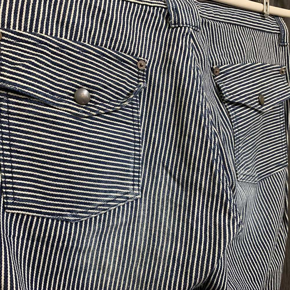 Japanese Brand ABAHOUSE Hickory Stripe Denim Pants - image 3