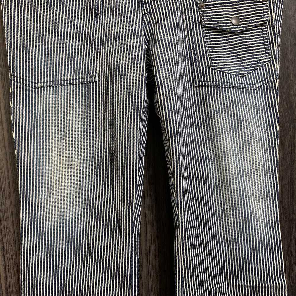 Japanese Brand ABAHOUSE Hickory Stripe Denim Pants - image 4