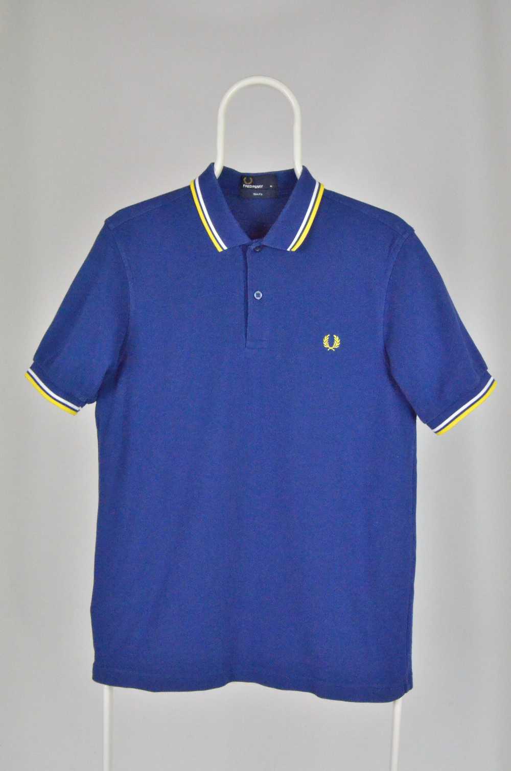 Fred Perry Fred Perry Blue Yellow Polo T Shirt Tee - image 1