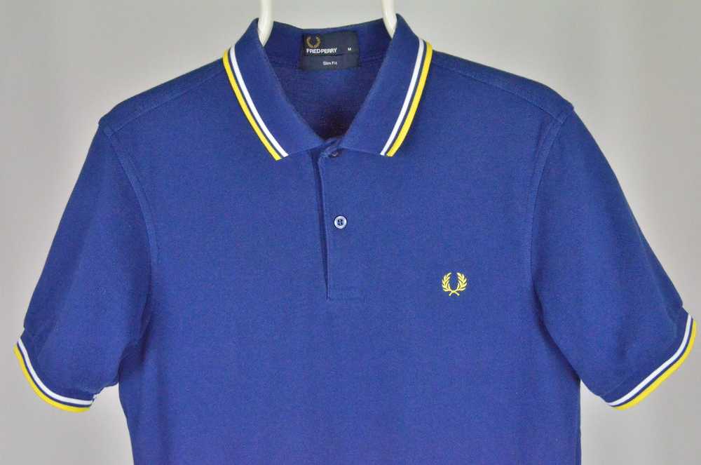 Fred Perry Fred Perry Blue Yellow Polo T Shirt Tee - image 2