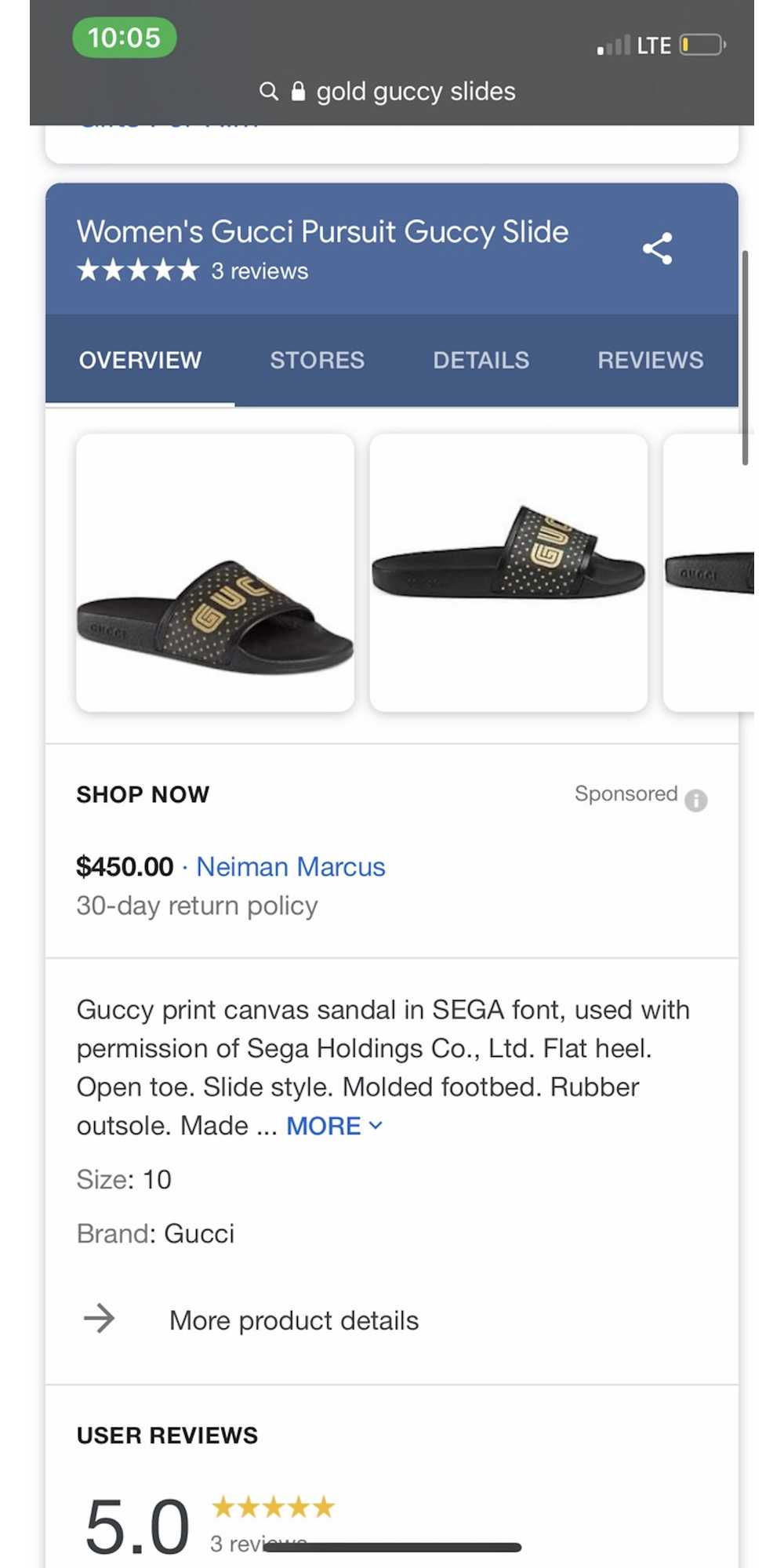 Gucci Golden GUCCY Slides - image 2