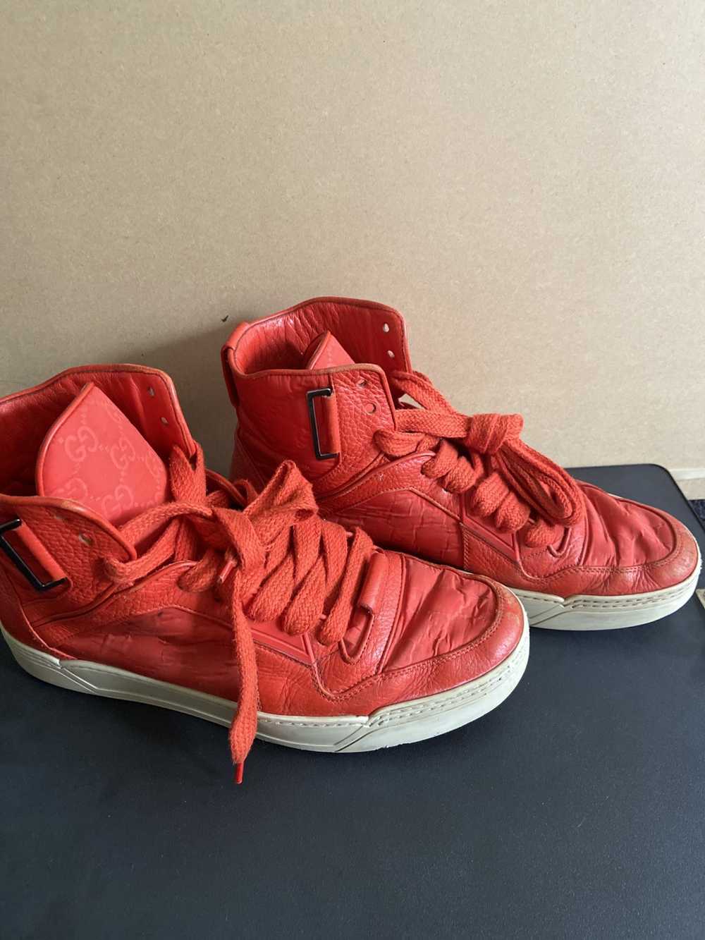 Gucci Guccimissa High Top Orange-Red Sneakers - image 3