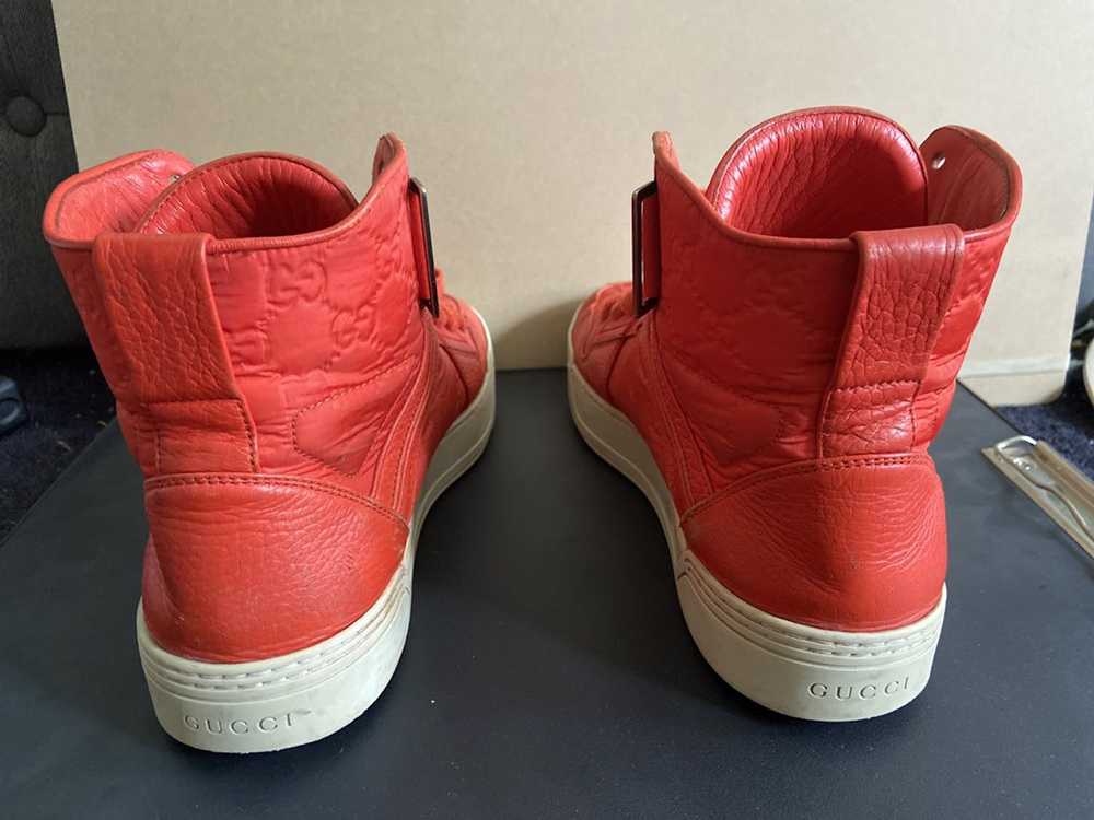 Gucci Guccimissa High Top Orange-Red Sneakers - image 4