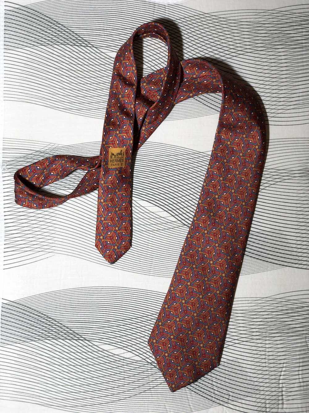 Hermes × Luxury × Vintage Hermes Paris silk tie - image 1