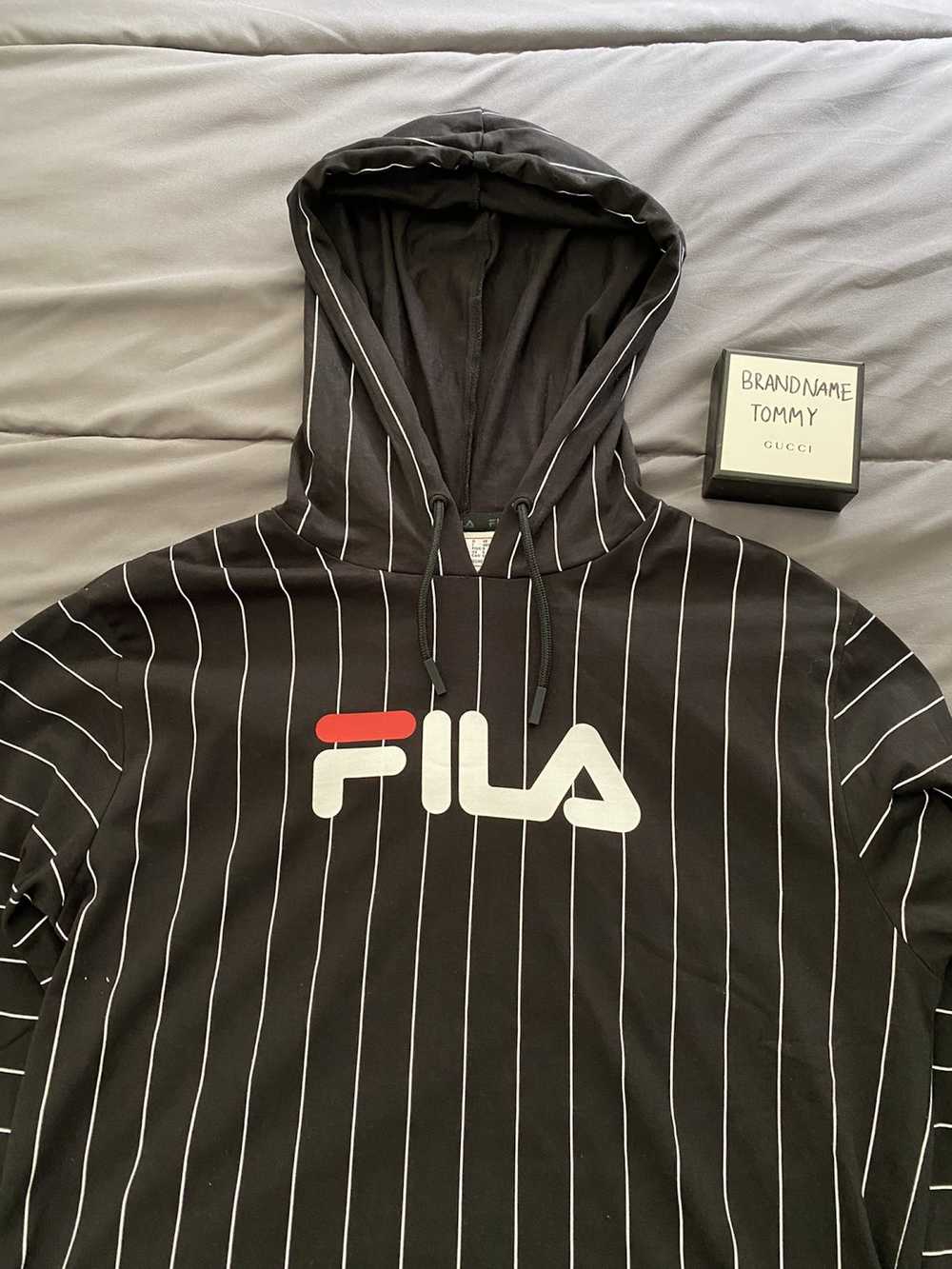 Fila Vertical Striped FILA Black Hoodie - image 1