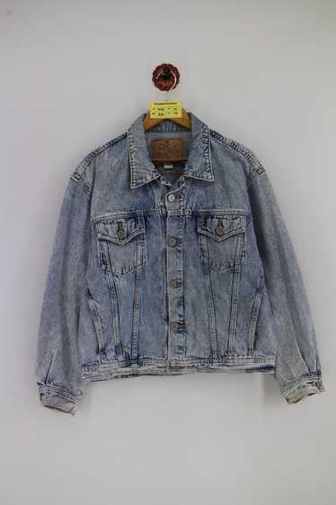 90s EDWIN Denim Trucker Jacketケミカルウォッシュ 90s EDWIN Denim Trucker Jacketケミカルウォッシュ