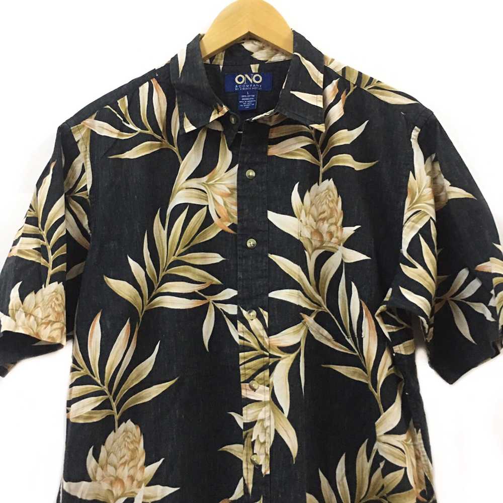 Hawaiian Shirt ONO & Co by Liberty House Floral H… - image 2