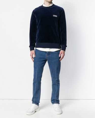 AMI AMI blue velvet sweatshirt