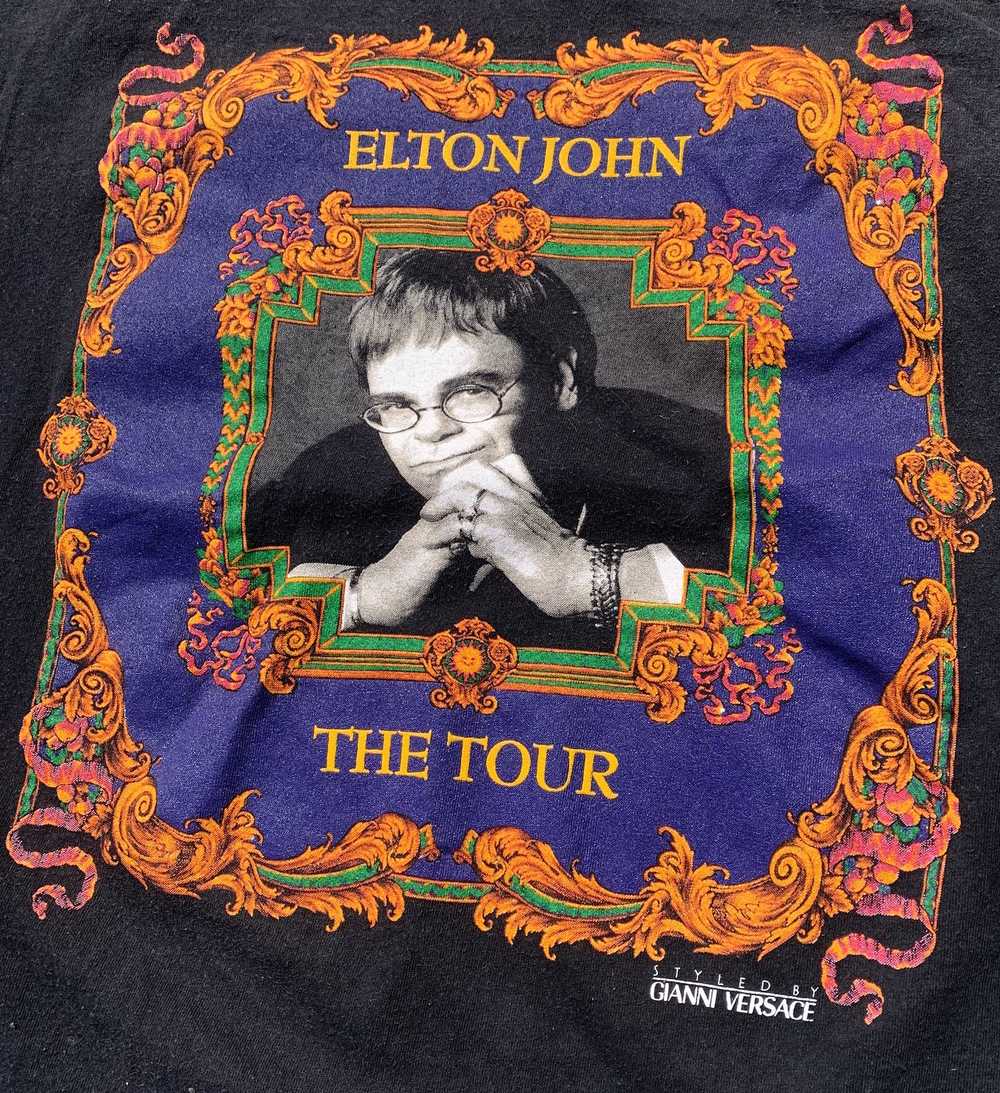 Band Tees × Versace × Vintage 1992-93 Elton John … - image 4