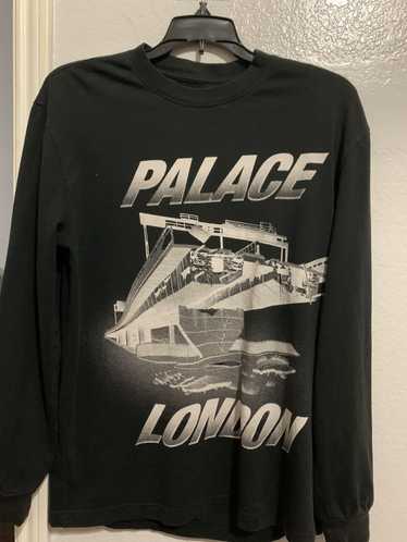 純日本製PALACE CHAPPING LONGSLEEVE パレス ロンT ネイビー Tシャツ/カットソー(七分/長袖)