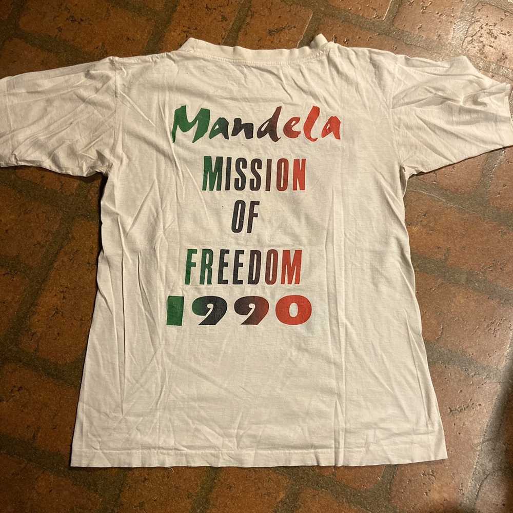 Vintage 90’s Thrashed Distressed Mandela Tee - image 10