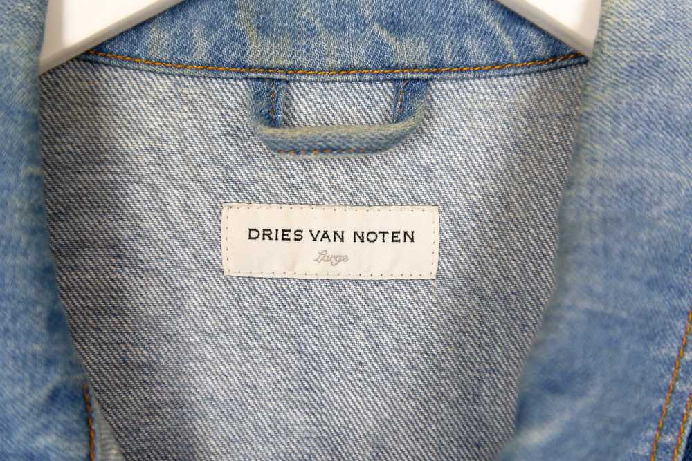 Dries Van Noten AW14 Strapped Tie Dye Denim Jacket - image 4