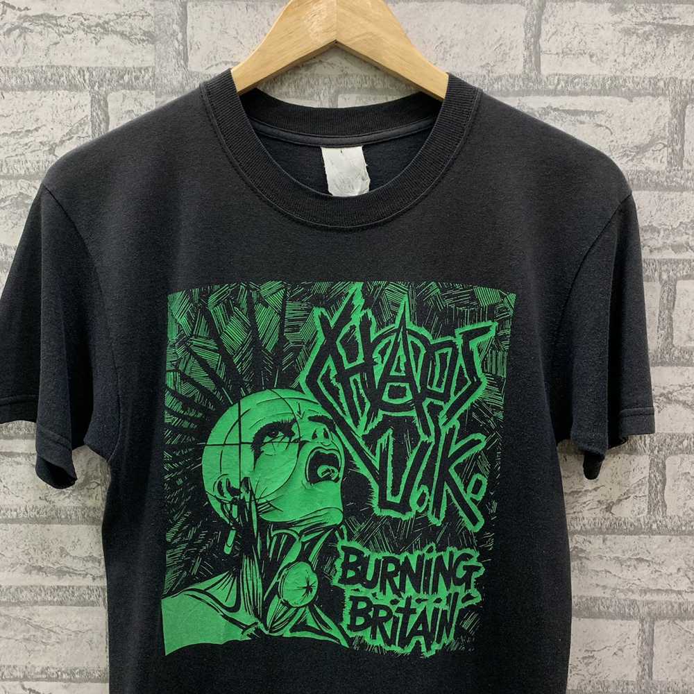 Band Tees × Vintage Vintage 90s Chaos Uk Burning … - image 3