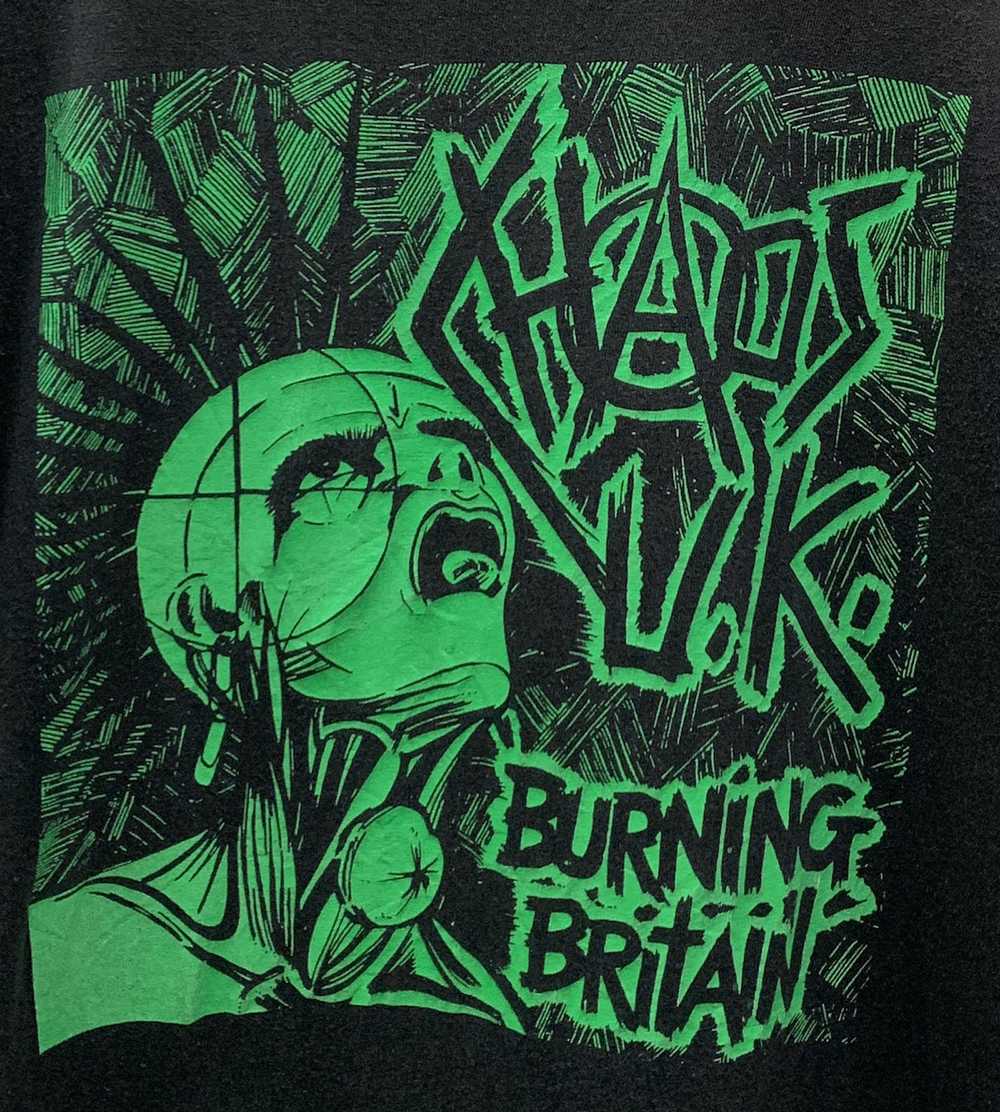 Band Tees × Vintage Vintage 90s Chaos Uk Burning … - image 4