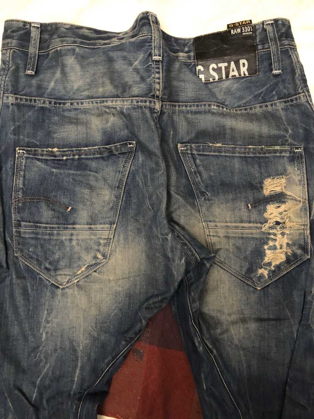 G Star Raw 3D Arc Taper Distressed Denim Jeans - image 6