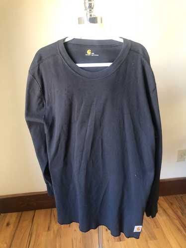 Carhartt Shirts: Men's K228 BLK Black Heavyweight Cotton Long-Sleeve  Thermal Shirt
