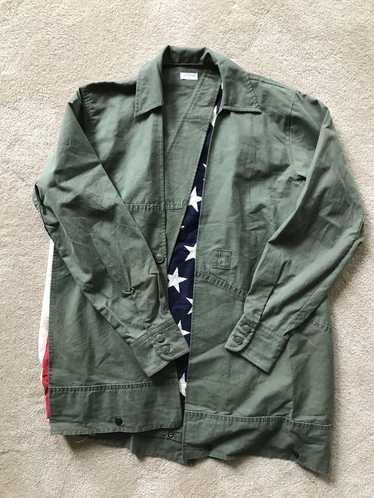 Old Park Remake military kimono shirt