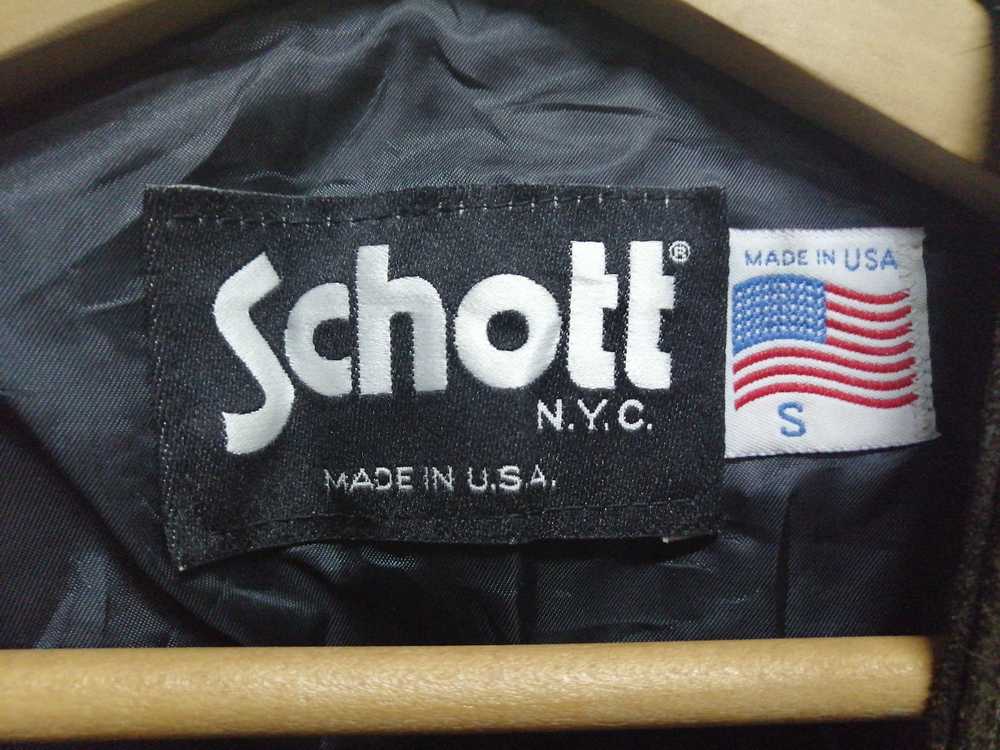Made In Usa × Schott Schott N.Y.C Leather Vest - image 3