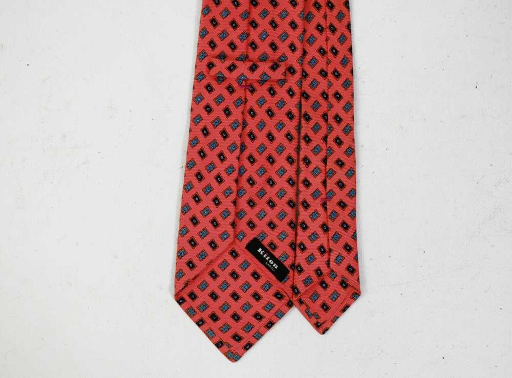 Kiton Amazing KITON Neck Tie Pink Made in Italy S… - image 5