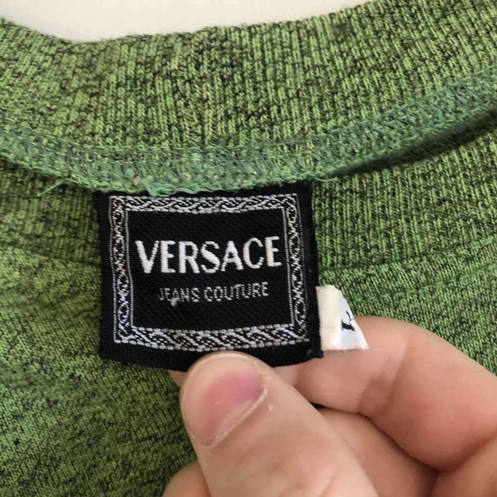 Versace Versace Embroidered Green Sweater - image 3