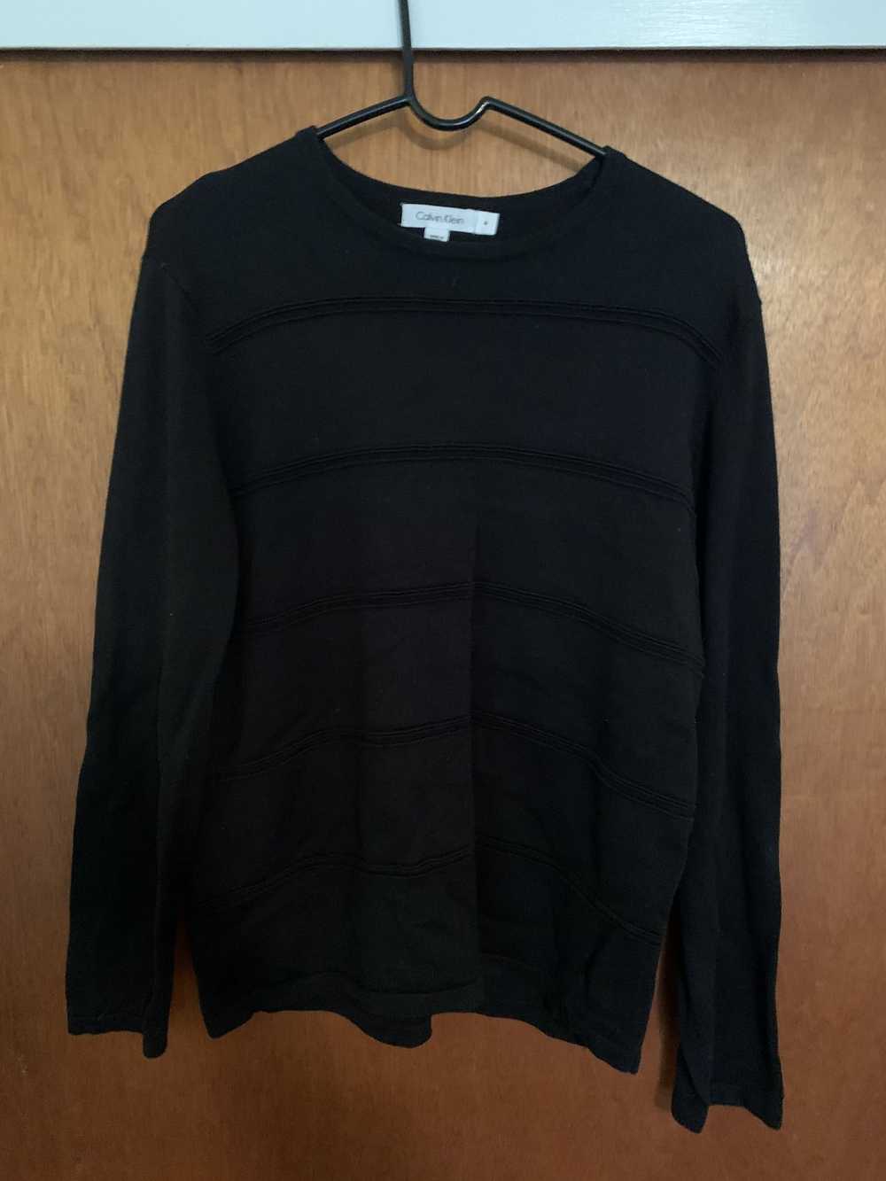 Calvin Klein Calvin Klein Black Striped Sweater - image 1