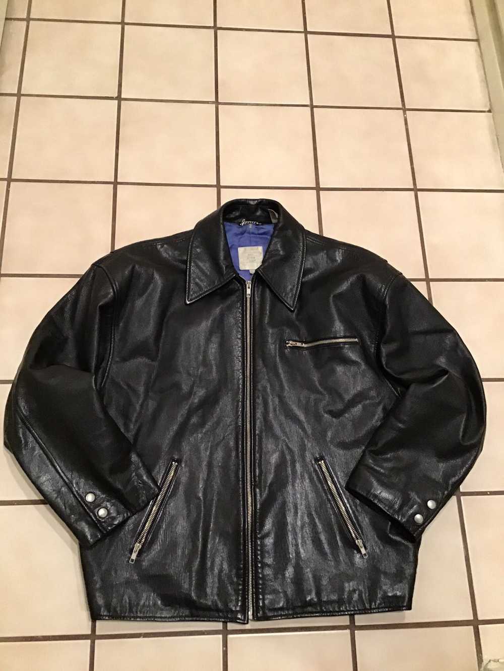 Vintage VTG 80s Bill Robin Son Leather Moto Biker… - image 1