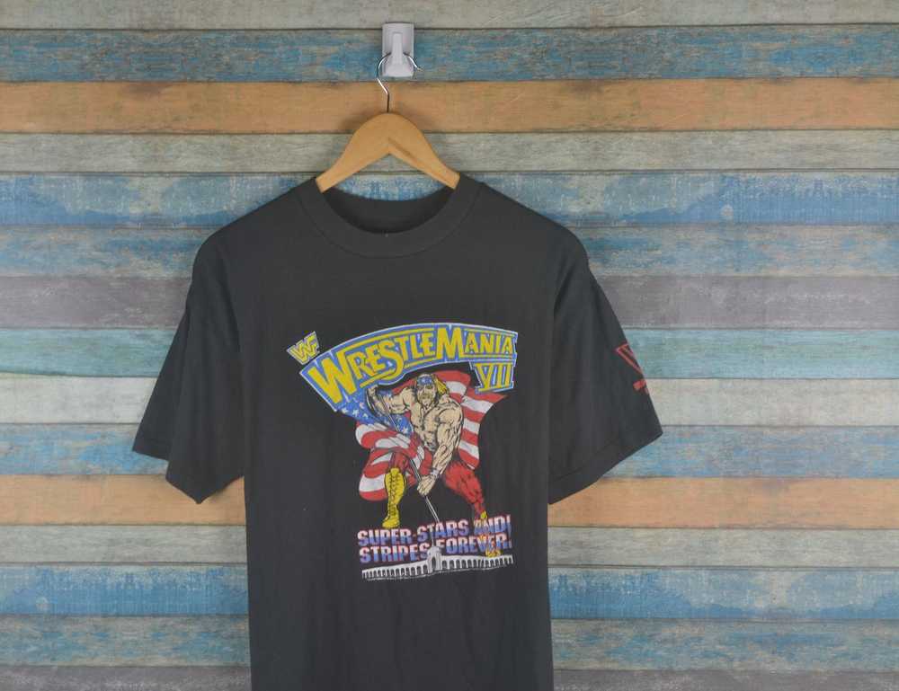 Wwf Vintage 90s Wrestlemania VII hulk hogan Wrest… - image 2