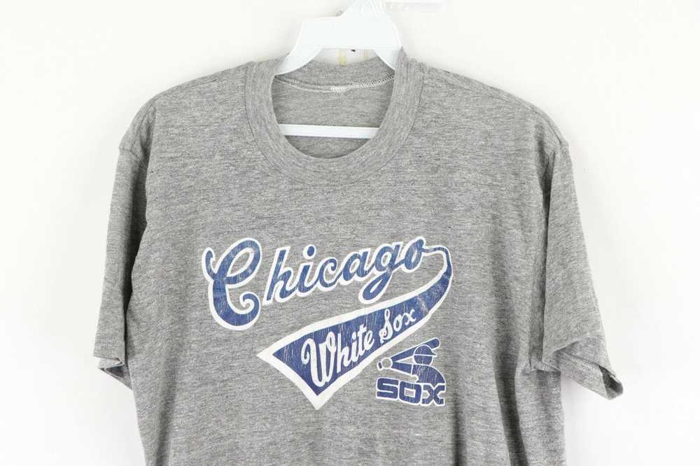 Vintage Vintage 80s White Sox Spell Out Thin Soft… - image 2