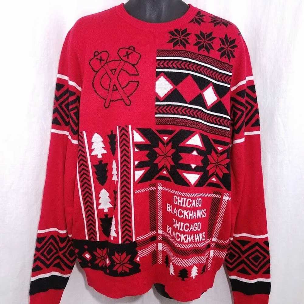 NHL Chicago Blackhawks Christmas Sweater NHL Hock… - image 1