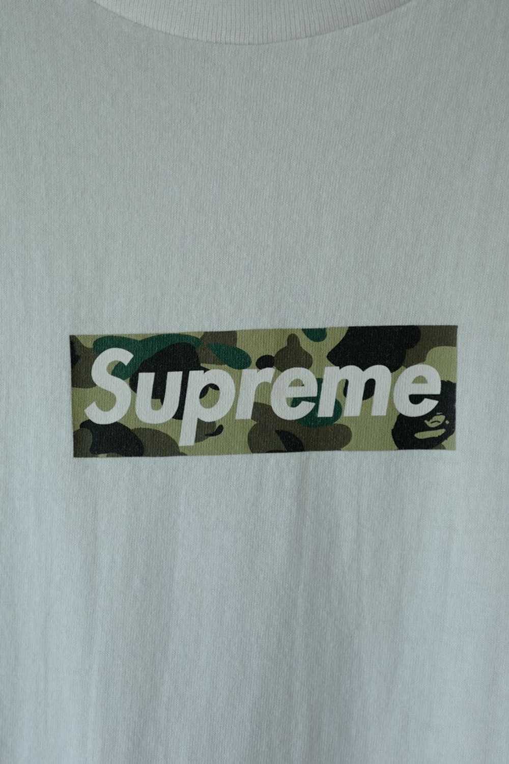 Supreme 1998 Bape x Supreme Box Logo (Olive Camo) - image 2