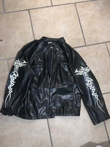 Bc Ethic Y2K goth rave leather bomber