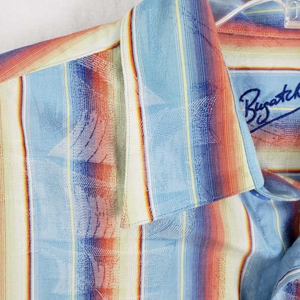 Bugatchi Bugatchi Uomo Dress Shirt Blue Stripe Wa… - image 3